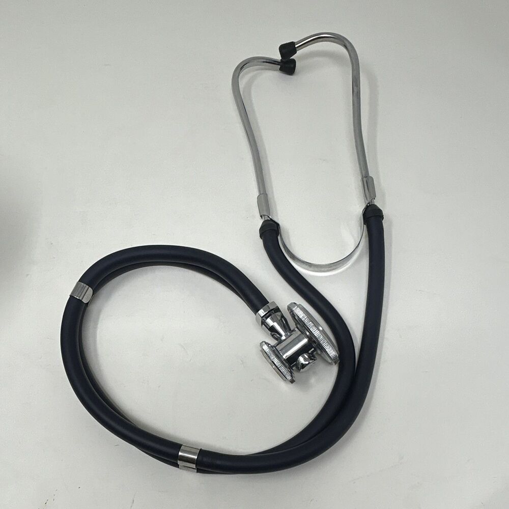 Stethoscope Dual Head Sprague Black--NO NAME ON IT  ITEM IS USED